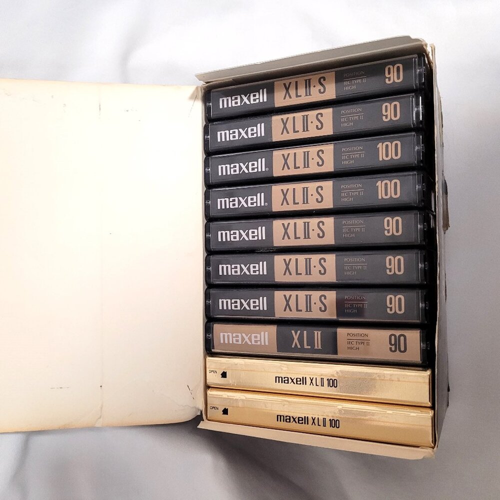 Box of 10 Maxell XL-II/XL-II-S Blank Cassette Tapes - Picture 3 of 8